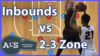 Sideline Inbounds Plays Against a 2-3 Zone Defense