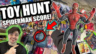 RETRO RAMI SPIDERMAN SCORE! TOY HUNTING! Marvel Legends, WWE ELITE Jordans & HUGE HAUL! Flea Market