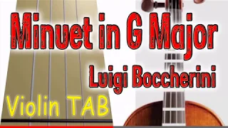 Minuet - Luigi Boccherini - Suzuki Book 2 -  Play Along Tab Tutorial