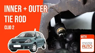 How to replace the inner and outer tie rod Clio mk2 🚗