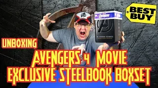 Avengers 4 Movie Best Buy Exclusive 4K Bluray SteelBook Set Unboxing