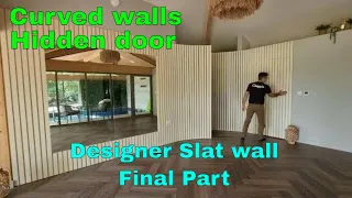 Incredible PLYWOOD!! Slat Wall With Amazing Curved Screens And Hidden Door!