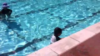 Connie swimming