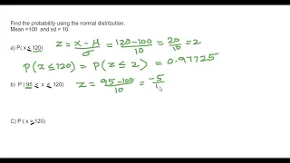 Probability using normal distribution