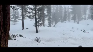 Driving into a storm into the clouds to Big Bear, CA. Hwy 330 to Hwy 18. Rim of the World 2/19/2024