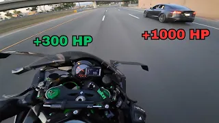 Ninja H2R Meets Tesla Plaid