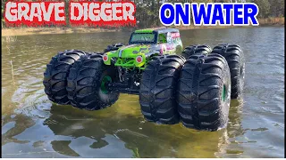 MONSTER TRUCK FLOATS ON WATER!