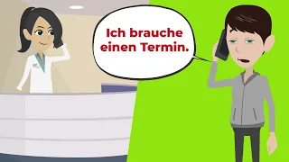 Deutsch lernen | Termin beim Arzt machen | krank sein