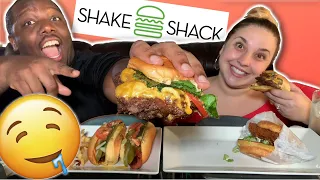 SHAKE SHACK BURGER MUKBANG! (Cheeseburgers, Fries, Cheese) | Eating Show