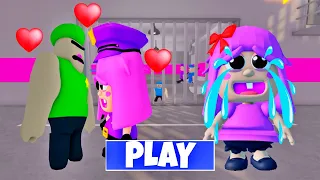 LOVE STORY | Buff Police Family Prison Run Escape Obby! ROBLOX #roblox