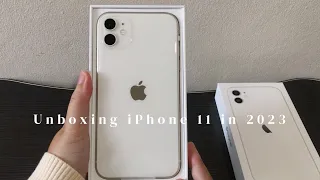 Unboxing iPhone 11 (White, 128 gb) 2023 | ตัดสินใจครั้งใหญ่ใช้ iOS ครั้งแรก ได้มาช่วงโปร 15,XXX บาท
