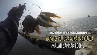 MENYALA ABANGKU.! MANCING IKAN GT DI SPOT VIRAL TERNYATA GACOR |  DAM MERAH MUARA BARU TERKINI.