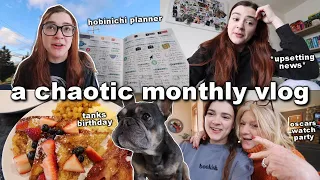 getting some bad news 😭 skin care routine, oscars, hanging out with friends (monthly vlog)