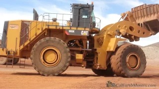 CAT 993K loading 777G trucks