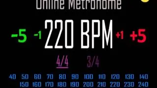 Metronomo Online - Online Metronome - 220 BPM 4/4