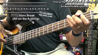 PICK UP THE PIECES Average White Band Bass Guitar Lesson Tutorial  @ericblackmonmusicbass9175