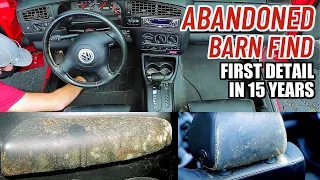 ABANDONED BARN FIND First Wash In 15 Years Volkswagen Cabrio! Car Detailing Moldy Interior