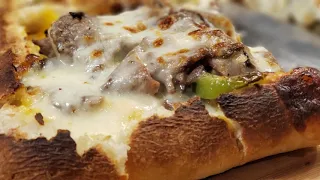 PHILLY steak and cheese sandwich quick easy recipe made with prime rib