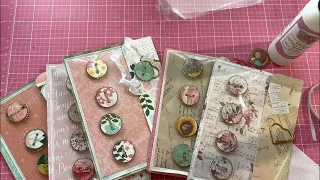 Dollar Tree Photo Sleeve Packaging and DIY Paper Buttons