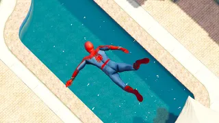 gta v ragdolls spiderman fails jump funny moments