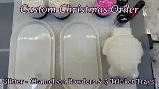 #341 Custom Order - 3 Resin Trinket Trays For Christmas Gifts 2023