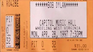 Bob Dylan 1997 Spring Tour of Canada and USA - Capitol Music Hall Wheeling USA 28 April 1997