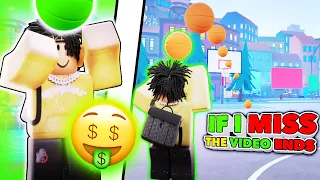 ROBLOX BASKETBALL BUT IF I MISS, THE VIDEO ENDS!