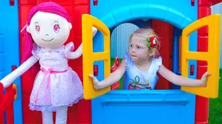 Nastya and the Doll broke the playhouse for kids