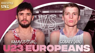 Muhammet KARAVUS (TUR) vs. Artem GOBAEV (AIN) | U23 Euro Championships 2024 | Gold Medal | FS 57Kg