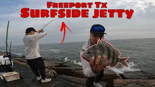 Using LIVE SHRIMP at the JETTY (Freeport Tx) Catch N’ Cook