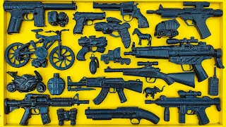 Membersihkan Senjata Nerf Pistol, Sniper Rifle, AK47, Shotgun, Glock Pistol, Gajah, Kereta Api