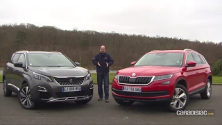 Comparatif vidéo - Peugeot 5008 vs Skoda Kodiaq : combat dans  la jungle