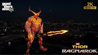 GTA 5 Surtur "Thor Ragnarok" Destroys los santos || GTA 5 Mods