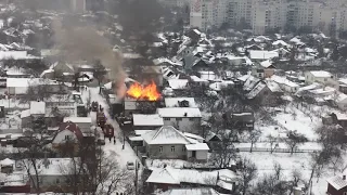 Пожар 5 углов Чернигов 19.12.2018
