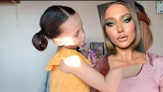 Asmr makeup artist gives client an inspired model look ✨️  // get ready with us // face cleaning