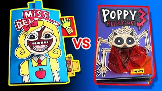 Miss Delight👩 vs CatNap💀 (Poppy Playtime Game Book Battle, Horror Game, Paper Play)