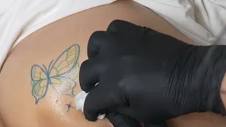 2 Remove the beautiful butt big butterfly tattoo sticker