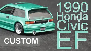 Hot Wheels Custom - 1990 Honda Civic ef with Chika Wheels