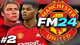 SIGNED A WONDERKID CB! FM24 Manchester United Rebuild Ep2 | Football Manager 2024 Career Mode