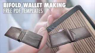 Making a bifold leather wallet | FREE templates download