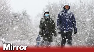 Snow starts to fall across parts of UK with worst still to come