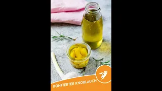 KONFIERTER KNOBLAUCH und Knoblauchöl selber machen #shorts