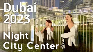 Dubai Night City Center Emaar Boulevard Walking Tour 4K | United Arab Emirates 🇦🇪