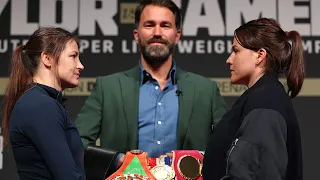 LEGACY & GLORY! Katie Taylor vs Chantelle Cameron FIRST FACE OFF • Matchroom Boxing & Dazn