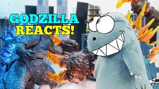 Godzilla Reacts to Scorpionzilla vs Legendary Godzilla an epic battle stop motion