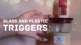 ASMR: Swapping between glass and plastic triggers- Fast tapping and scratching (Lofi, No Talking)