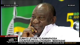 Zuma's letter to Ramaphosa counter-revolutionary: Mantashe