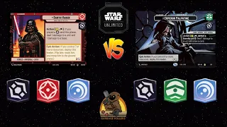 Vader Vigilance vs Palpatine Vigilance | Star Wars Unlimited Premier Gameplay | Bo3