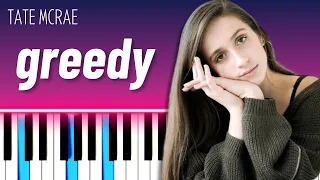 greedy (EASY PIANO TUTORIAL) - Tate McRae