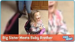 Big Sister Meets Baby Brother